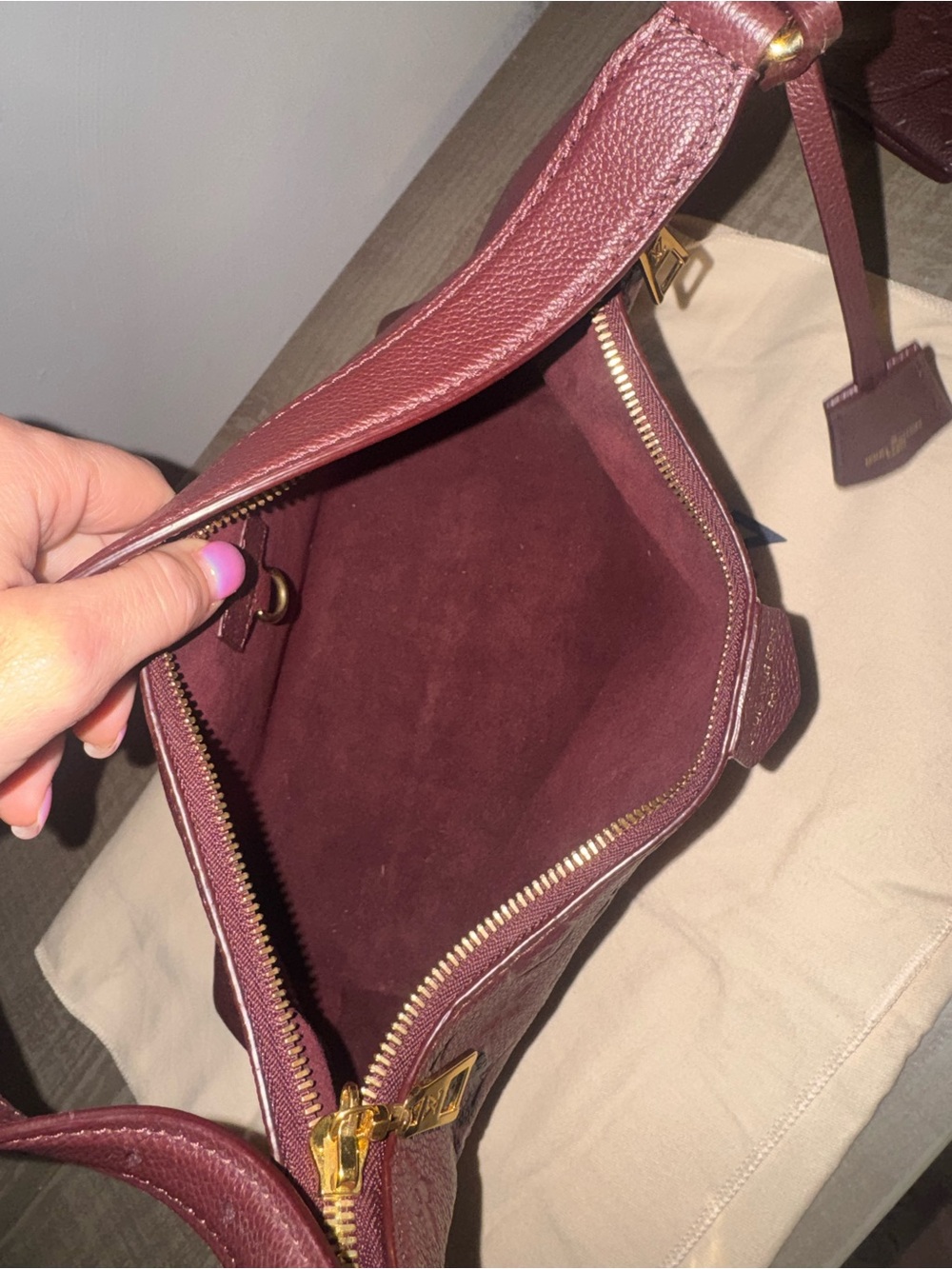 LOUIS VUITTON Authentic Sac Sport Purse PLUS Wallet & Coin Purse - Red/Wine - Picture 3 of 16
